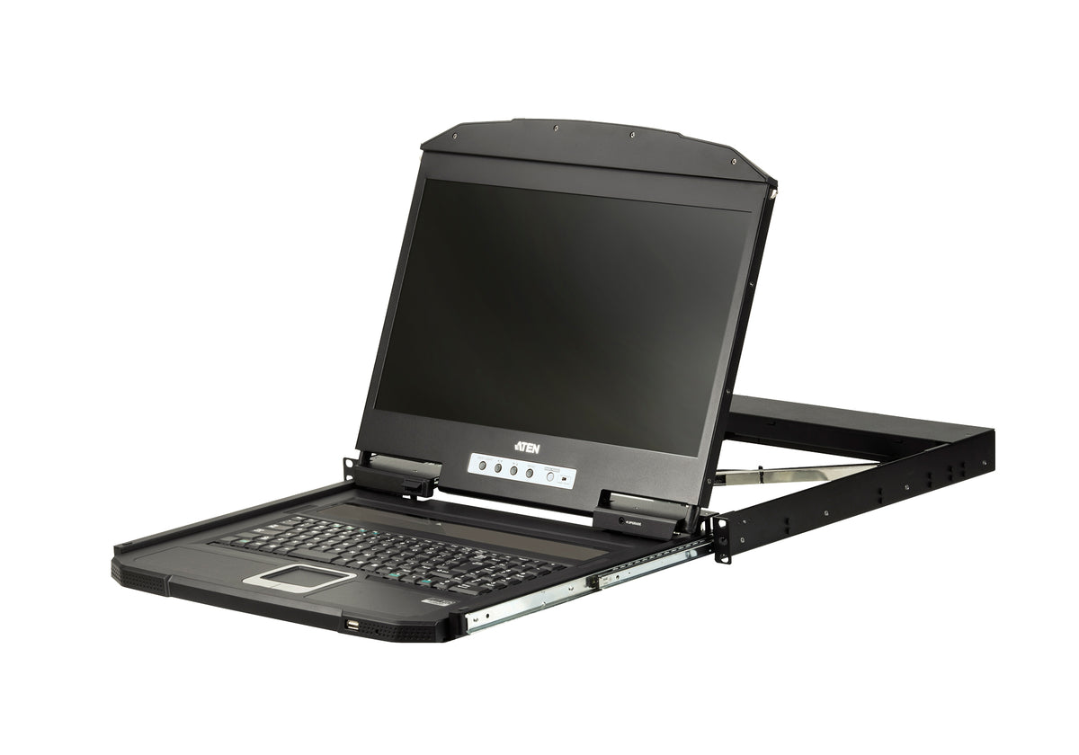 ATEN CL3700NW consola de rack 47 cm (18.5") 1920 x 1080 Pixeles Metal, Plástico Negro 1U (2)