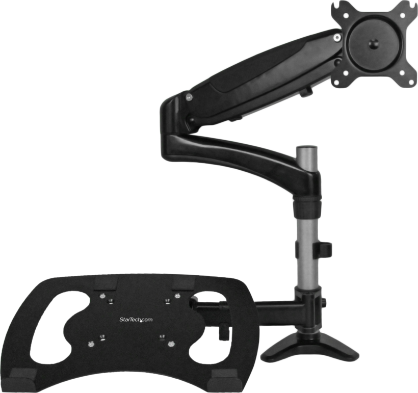 Startech ARMUNONB - Kit de montaje (abrazadera polar, almohadilla de goma