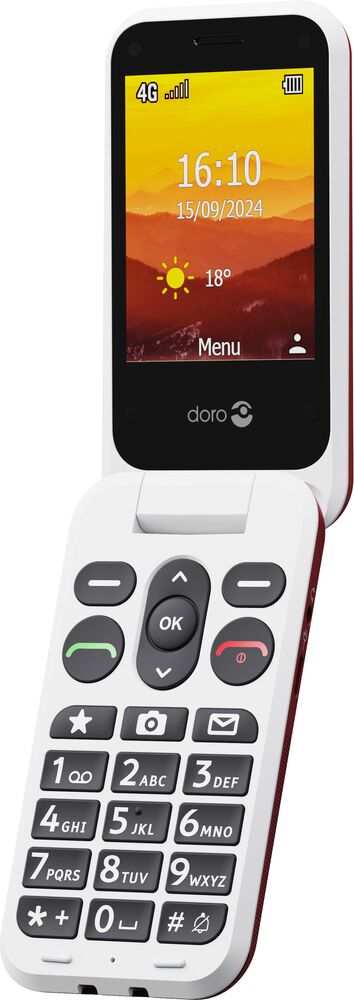 Doro Leva L30 7,11 cm 142,7 g Rojo, Blanco Teléfono básico