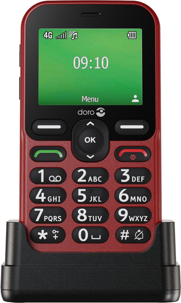 Doro Leva E10 6,1 cm 118,9 g Rojo Teléfono para mayores