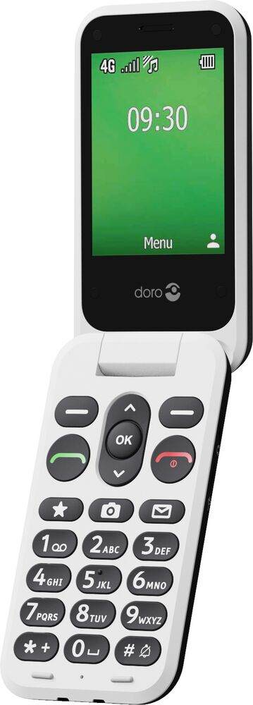 Doro Leva E30 7,11 cm 142,7 g Negro, Blanco Teléfono básico