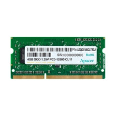 Memoria RAM Apacer DV.04G2K.KAM 4GB/ DDR3L/ 1600MHz/ 1.35V/ SODIMM (2)