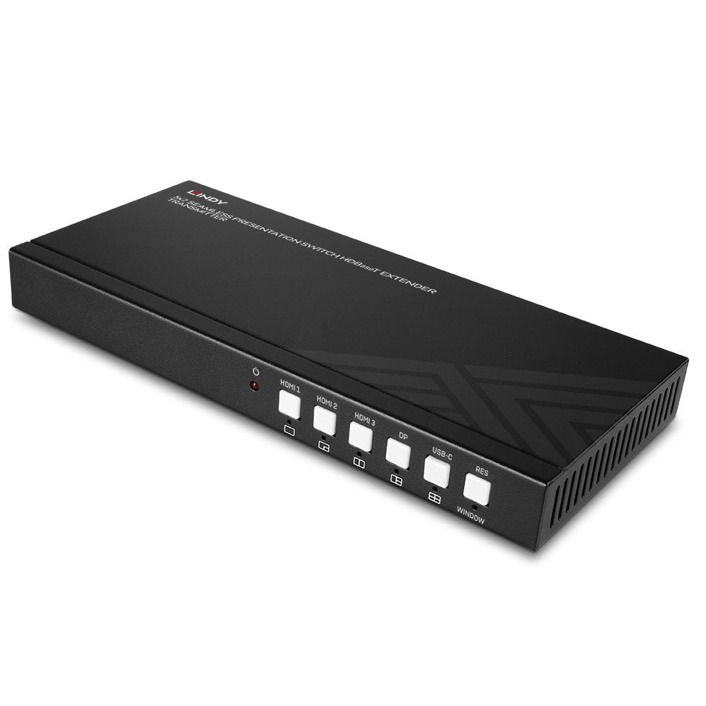 Lindy 38338 extensor audio/video Transmisor de señales AV Negro (6)