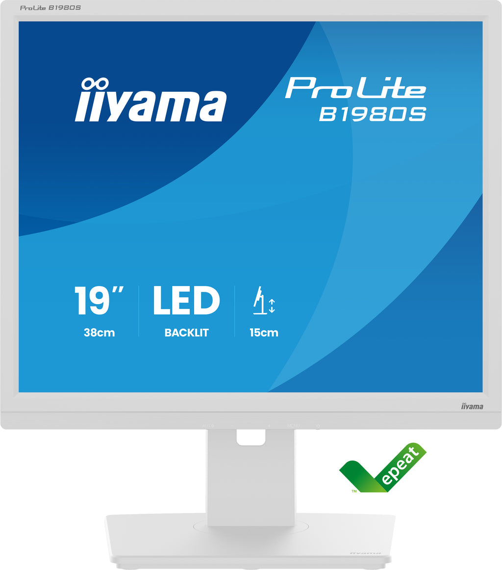 iiyama ProLite B1980S-W1 pantalla para PC 48,3 cm (19") 1280 x 1024 Pixeles SVGA LED Blanco (4)