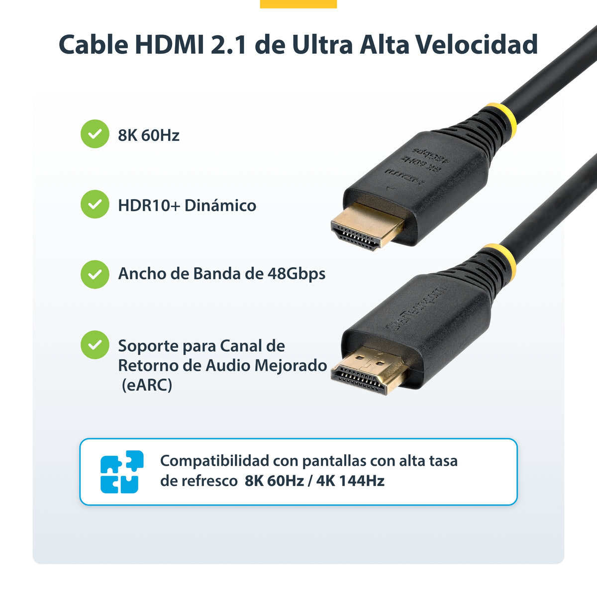 StarTech.com HDMI21-CBL-8K60-3M cable HDMI HDMI tipo A (Estándar) Negro (9)