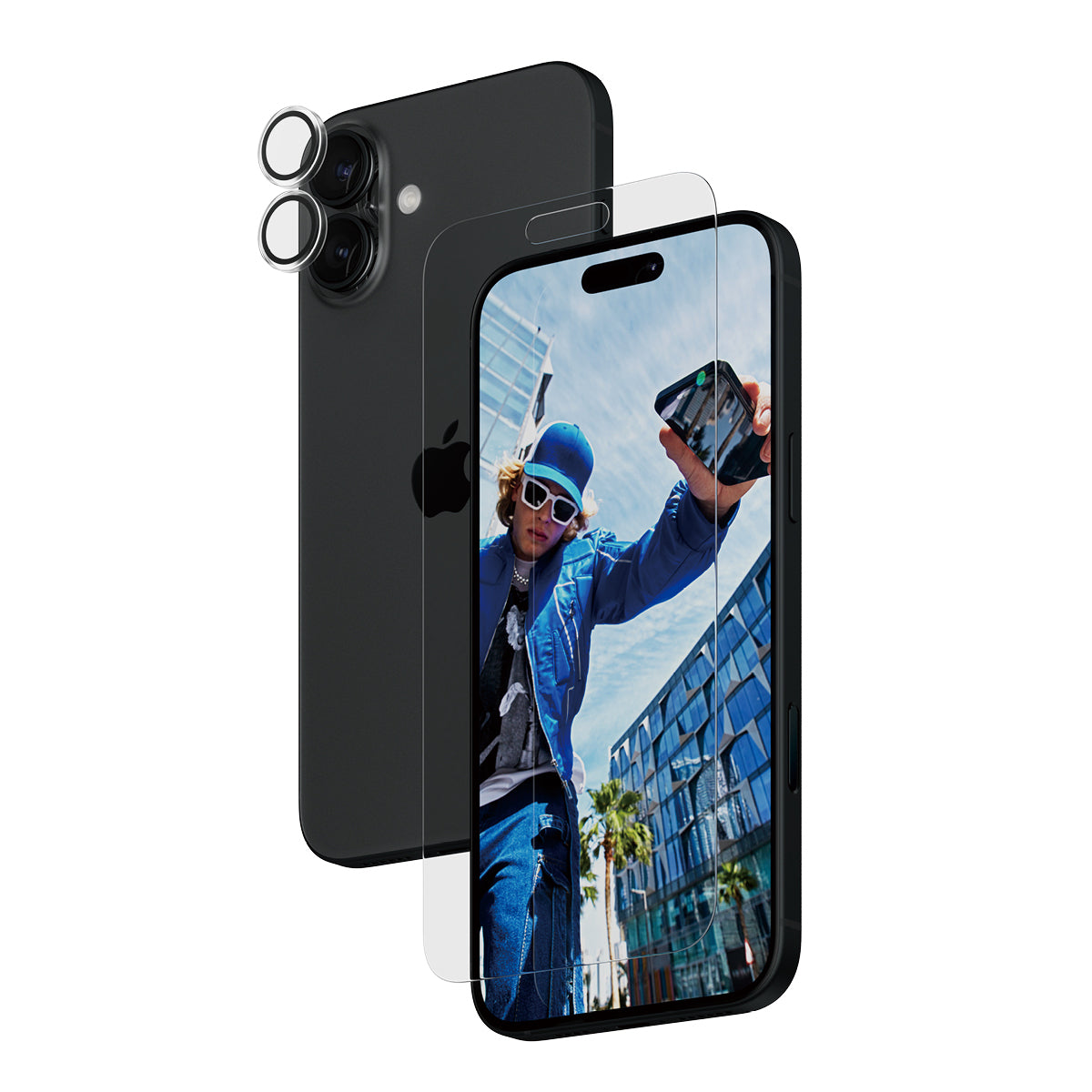 PanzerGlass ® 2-in-1 Bundle iPhone 16 Plus Protector de pantalla Apple 1 pieza(s)