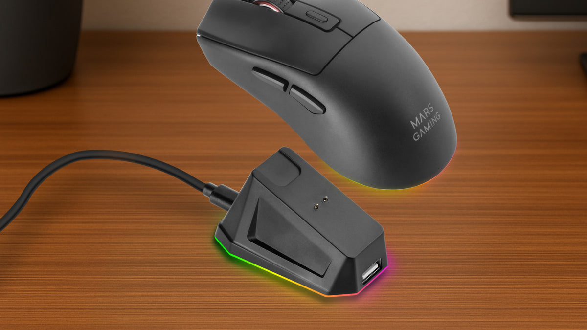 Mars Gaming MM-T3 ratón Juego Mano derecha RF Wireless + Bluetooth + USB Type-C Óptico 14400 DPI (5)