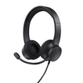 Trust HS-260 Auriculares Alámbrico Banda para cuello Oficina/Centro de llamadas USB tipo A Negro