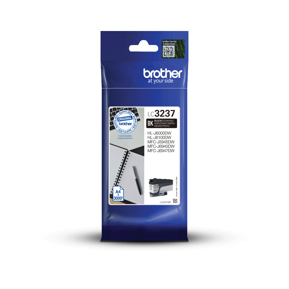 Brother LC3237BK cartucho de tinta 1 pieza(s) Original Rendimiento estándar Negro (2)