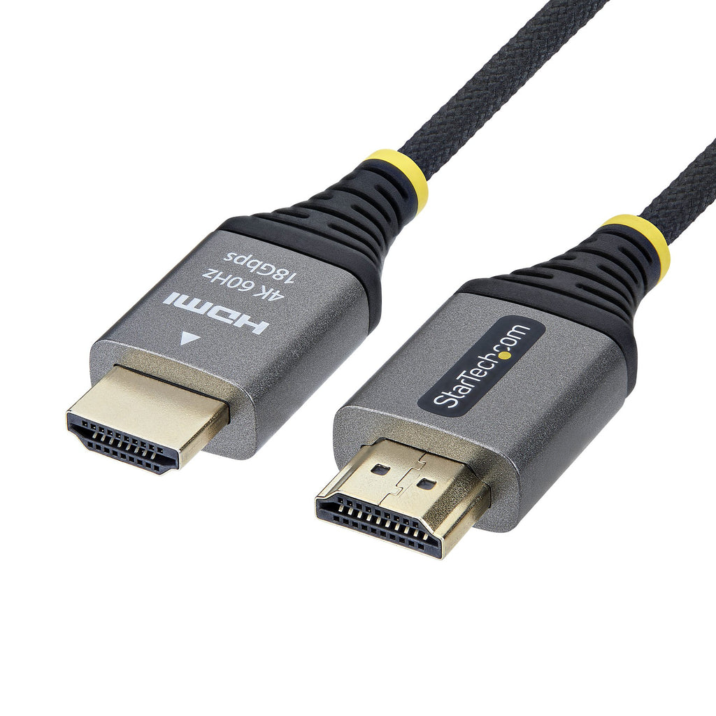 StarTech.com HDMI2-FLEX-4K60-1M cable HDMI HDMI tipo A (Estándar) Negro, Plata