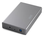 Boîtier USB 3.0 pour SSD/HDD SATA III 3,5" max. 16 To avec alimentation, en aluminium