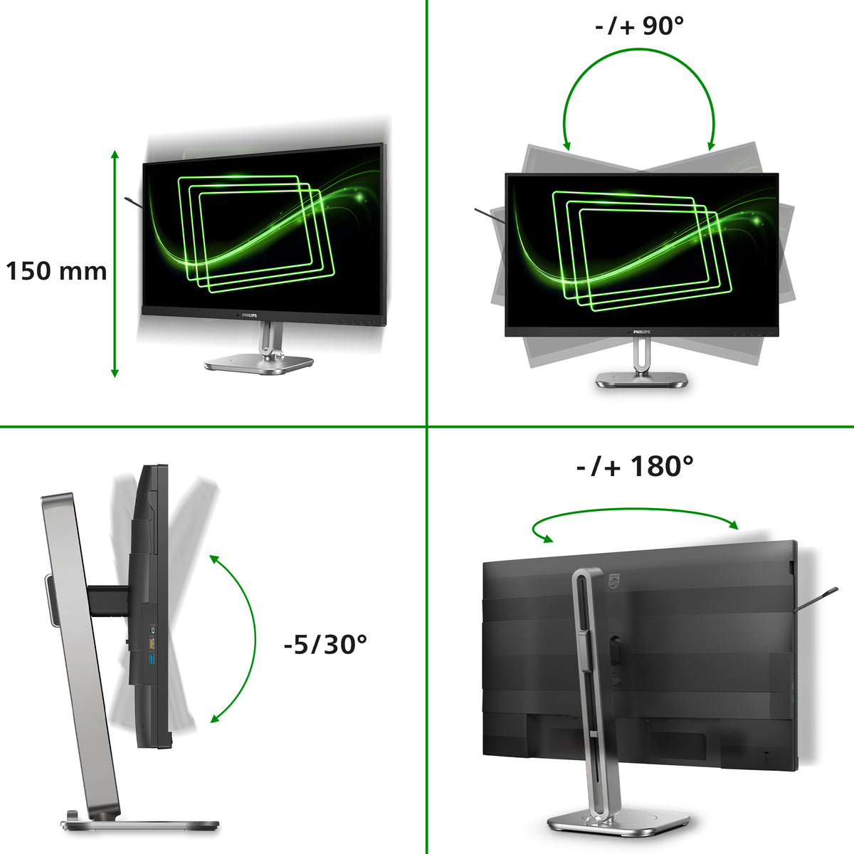 Philips 5000 series 27B2G5500/00 pantalla para PC 68,6 cm (27") 2560 x 1440 Pixeles Quad HD LCD Antracita (4)