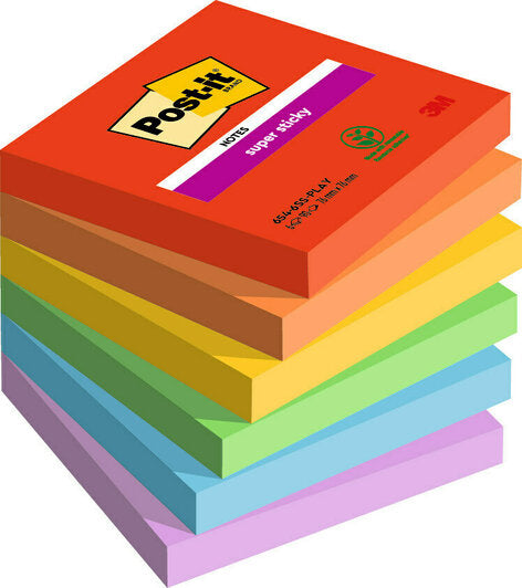 3M 7100258795 nota autoadhesiva Plaza Multicolor 90 hojas Autoadhesivo
