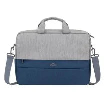 Maletín Rivacase Prater 7532 Azul y gris 15,6" Gris