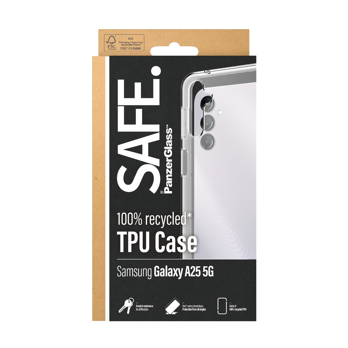 PanzerGlass SAFE. by ® TPU Case Samsung Galaxy A25 5G | Transparent funda para teléfono móvil Transparente (3)