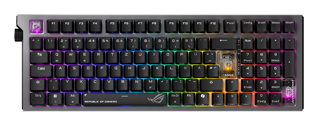 ASUS ROG Strix Morph 96 Wireless teclado Juego USB + RF Wireless + Bluetooth QWERTZ Alemán Negro (5)