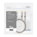 LogiLink CA1204 cable de audio 2 m 2 x RCA Negro (5)