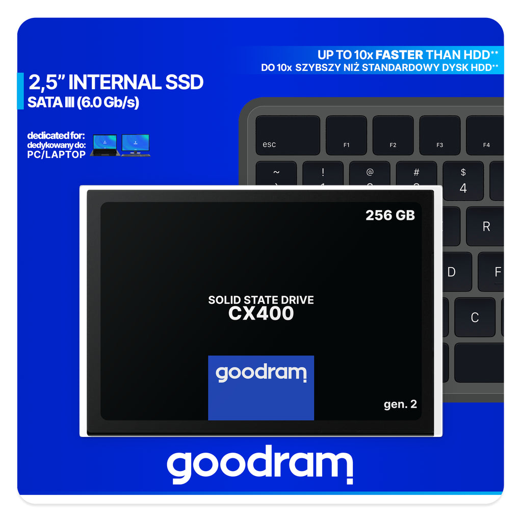 Goodram CX400 gen.2 256 GB 2.5" Serial ATA III 3D TLC NAND (7)