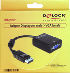 DeLOCK 61848 cable adaptador de vídeo 0.125m VGA DisplayPort Negro (2)