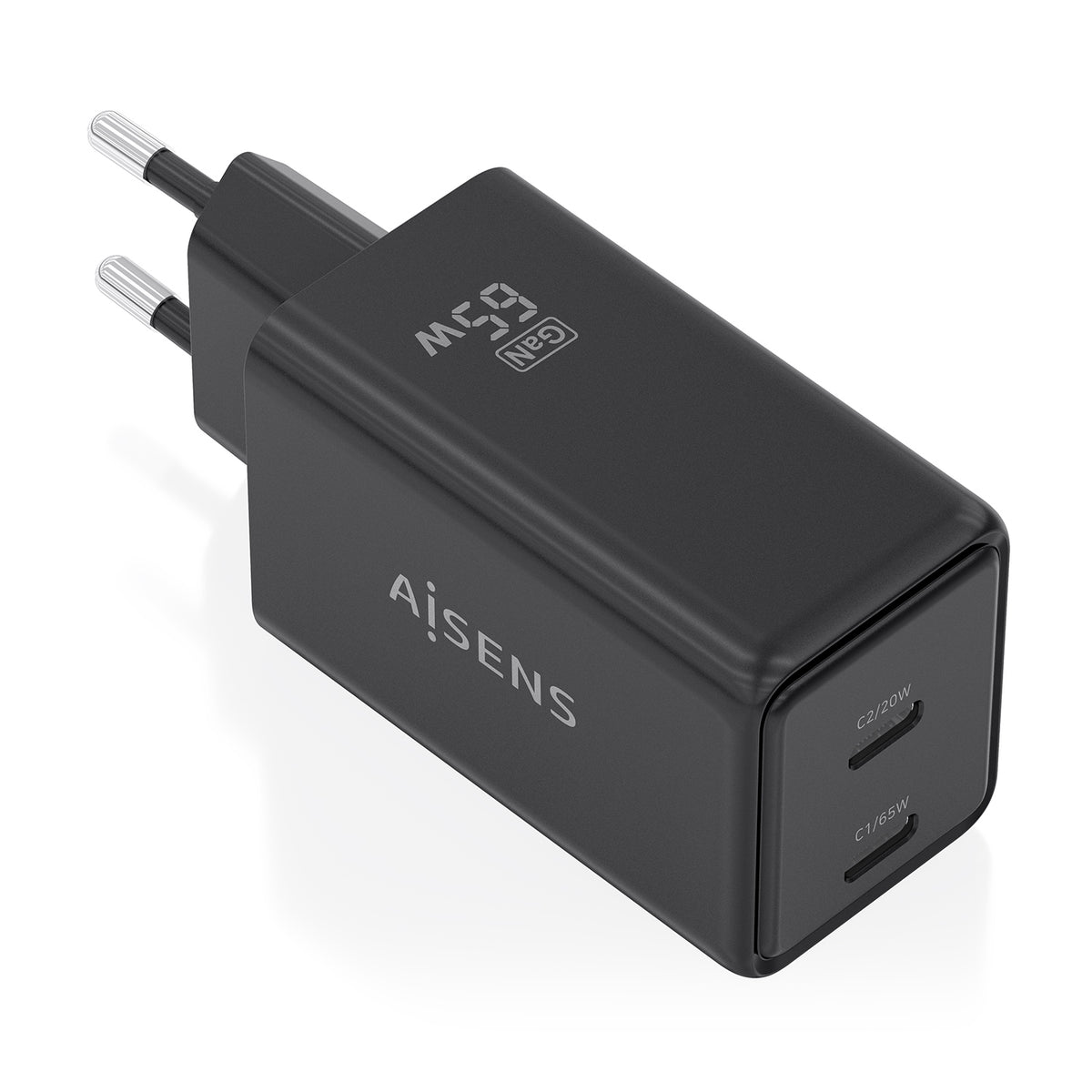 AISENS ASCH-65W2P079-BK cargador de dispositivo móvil Cámara digital, Teléfono móvil, Portátil, Smartphone, Tableta, Universal Corriente alterna Carga rápida Interior (2)