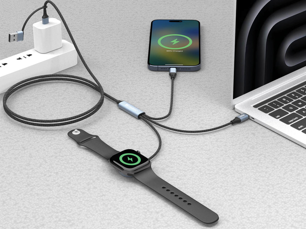 Sandberg 441-69 cable USB 0 m USB A/USB C 2 x USB-C/MagSafe 100 W Negro (3)