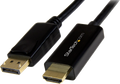 Startech DP2HDMM1MB - Color Negro, Ultra HD 4K, Cable adaptador