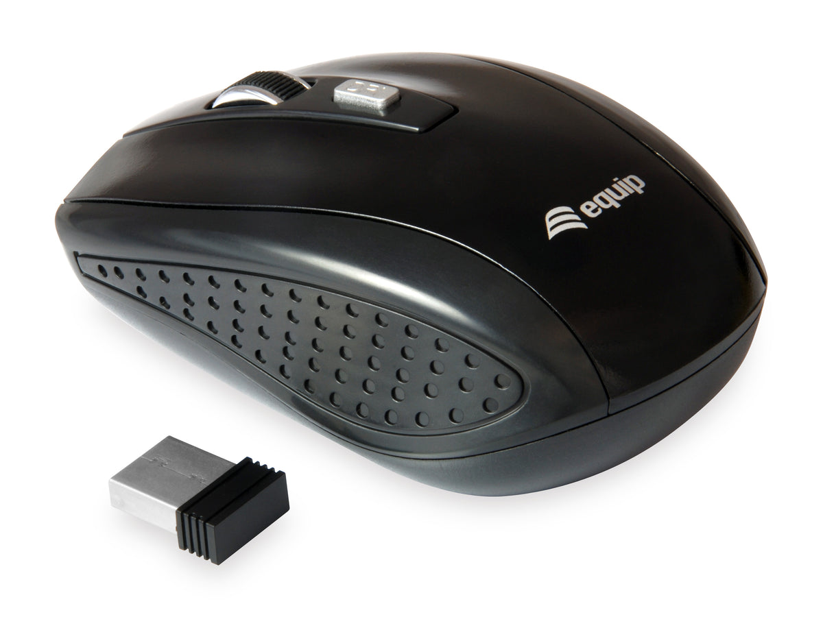 Equip 245104 ratón Viajes Ambidextro RF inalámbrico Óptico 1600 DPI