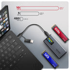 Axagon EEM2-SD2 caja para disco duro externo Caja externa para unidad de estado sólido (SSD) Gris M.2 (8)