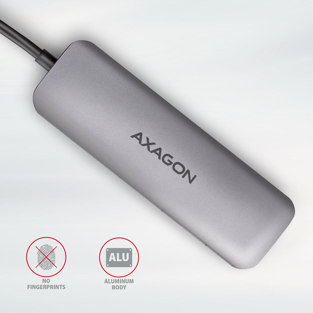 Axagon HMC-HCR3A 3x USB-A+ HDMI+ SD/microSD USB-C 3.2 Gen 1 hub 20cm Alámbrico USB 3.2 Gen 1 (3.1 Gen 1) Type-C Gris (7)