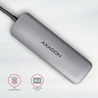 Axagon HMC-HCR3A 3x USB-A+ HDMI+ SD/microSD USB-C 3.2 Gen 1 hub 20cm Alámbrico USB 3.2 Gen 1 (3.1 Gen 1) Type-C Gris (7)