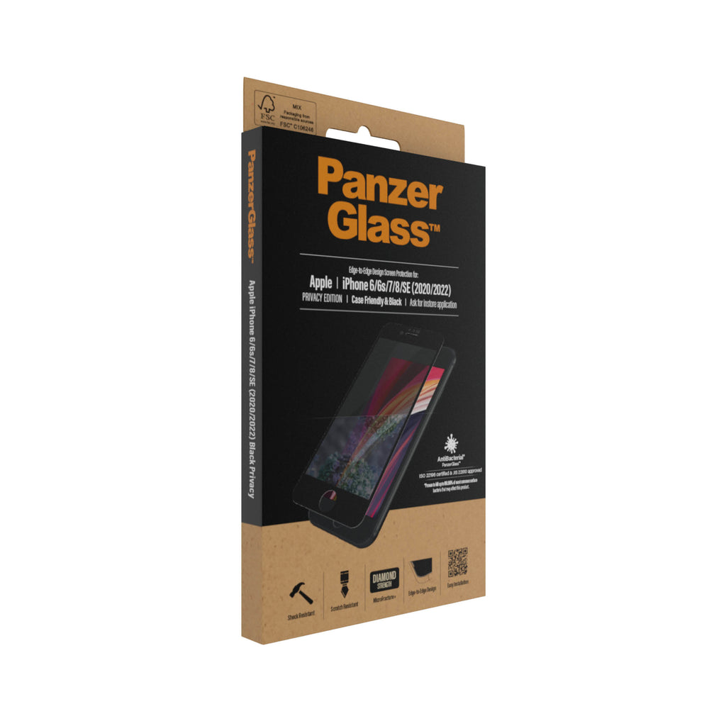 PanzerGlass ® Privacy Screen Protector iPhone SE (2020/2022) | 8 | 7 | 6 | 6s | Edge-to-Edge Protector de pantalla Apple 1 pieza(s) (4)