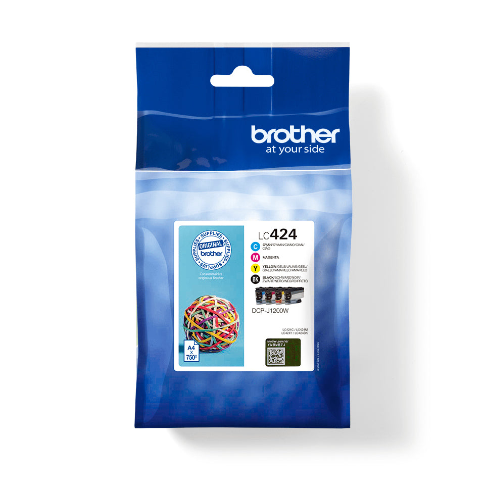 Brother LC424VAL cartucho de tinta 4 pieza(s) Original Negro, Cian, Magenta, Amarillo (2)