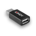 Lindy 71263 cambiador de género para cable USB Type A Negro (3)