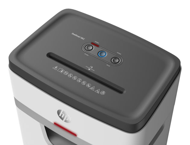 HP OneShred 18CC triturador de papel Corte en partículas 65 dB 22 cm Blanco