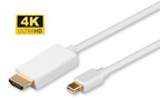 Microconnect MDPHDMI2-4K adaptador de cable de vídeo 2 m Mini DisplayPort HDMI tipo A (Estándar) Blanco (2)