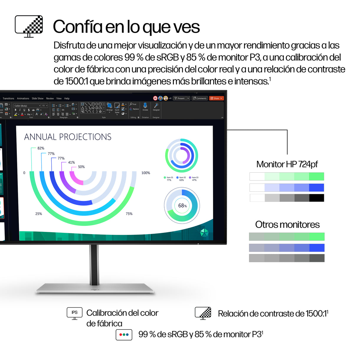 HP Series 7 Pro 23.8 inch FHD Monitor - 724pf pantalla para PC 60,5 cm (23.8") 1920 x 1080 Pixeles Full HD LCD Negro, Plata (8)