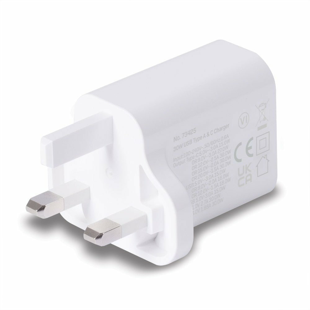 Lindy 73425 cargador de dispositivo móvil Universal Blanco Corriente alterna Carga rápida Interior (2)