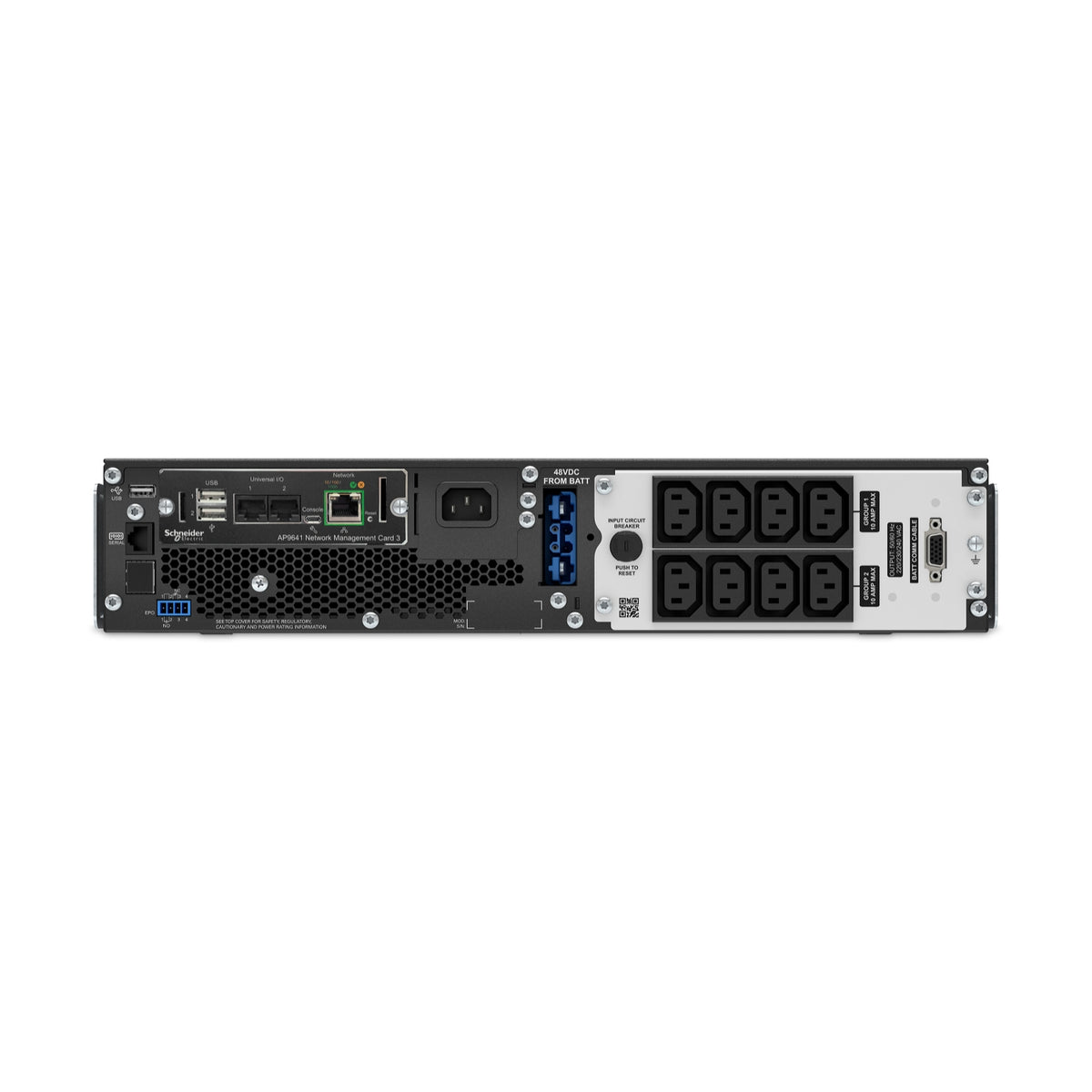 APC SRT1500UXI-NCLI sistema de alimentación ininterrumpida (UPS) Doble conversión (en línea) 1,5 kVA 1350 W 8 salidas AC
