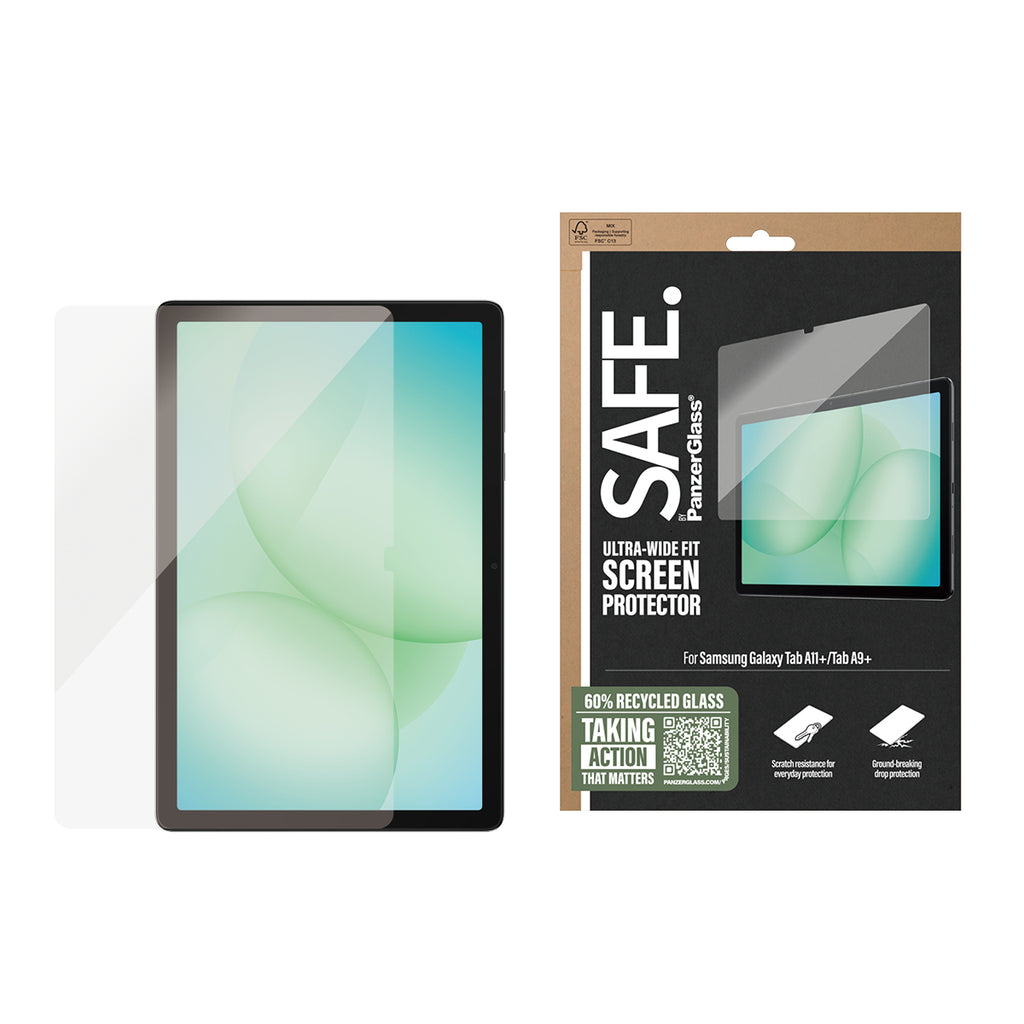 PanzerGlass SAFE. by ® Screen Protector Samsung Galaxy Tab A11+ | Tab A9+ | Ultra-Wide Fit Protector de pantalla 1 pieza(s) (2)