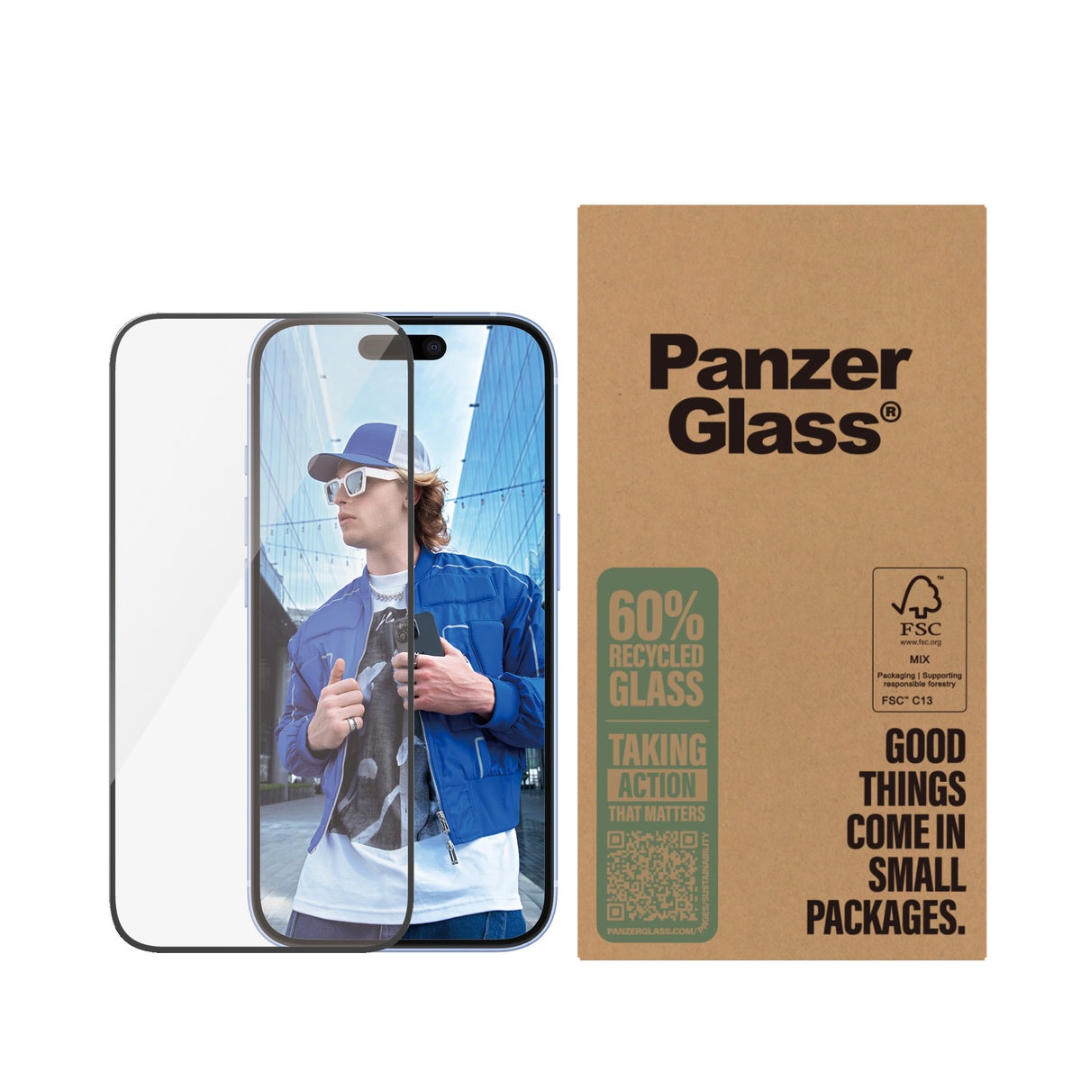 PanzerGlass ® Screen Protector iPhone 16 | 15 | Ultra-Wide Fit | Bulk Protector de pantalla Apple 50 pieza(s) (2)