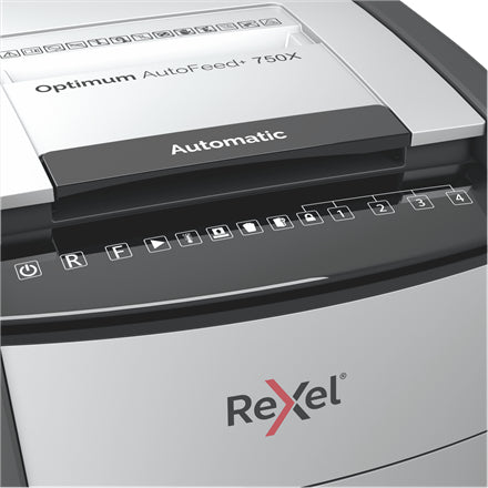 Rexel Optimum AutoFeed+ 750X triturador de papel Corte cruzado 55 dB 23 cm