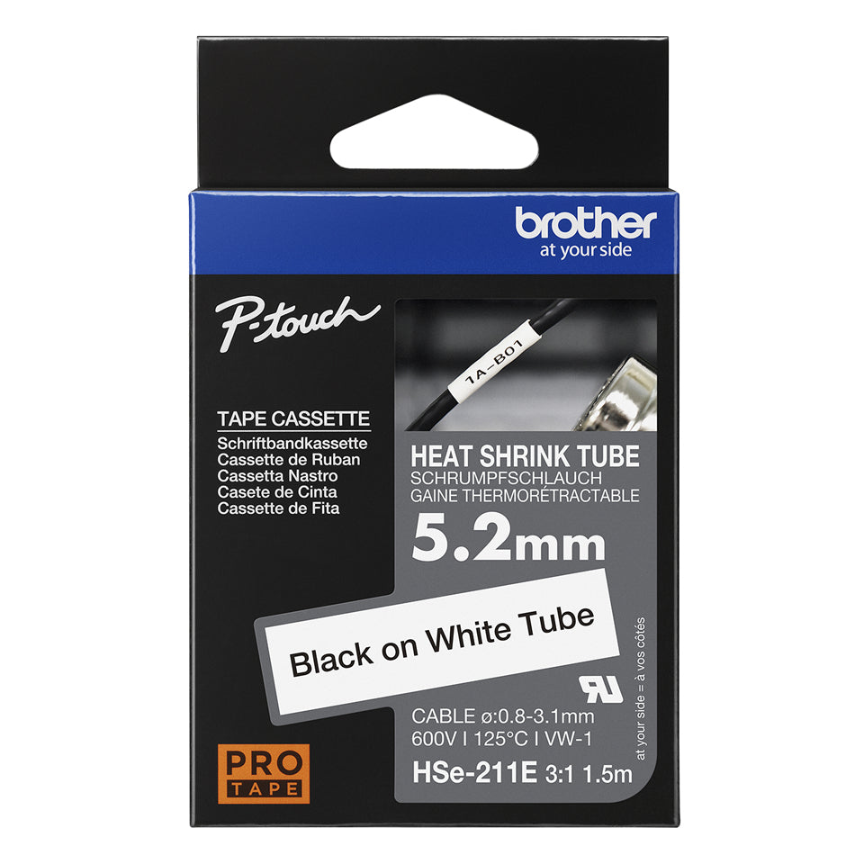 Brother HSE-211E cinta para impresora de etiquetas Negro sobre blanco (3)