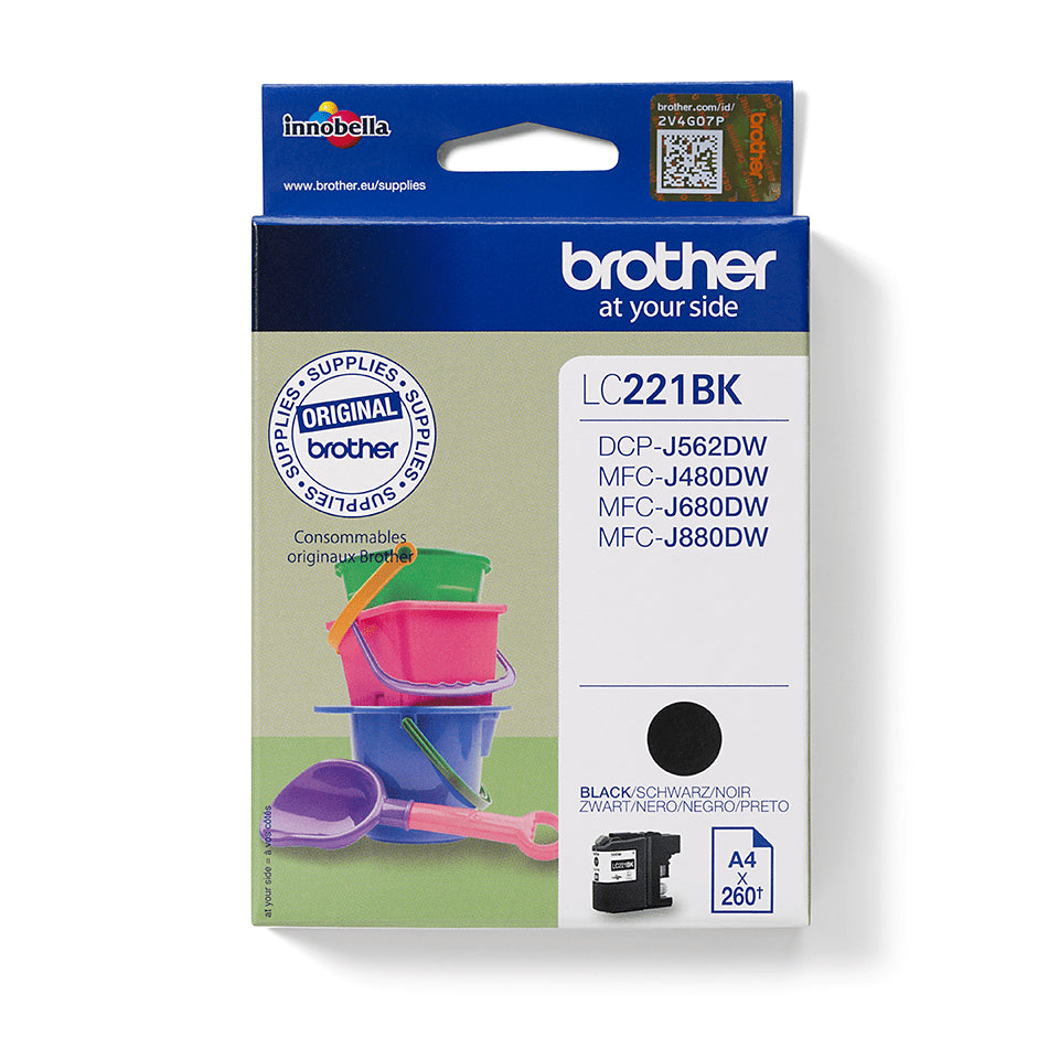 Brother LC221BK cartucho de tinta 1 pieza(s) Original Negro (2)
