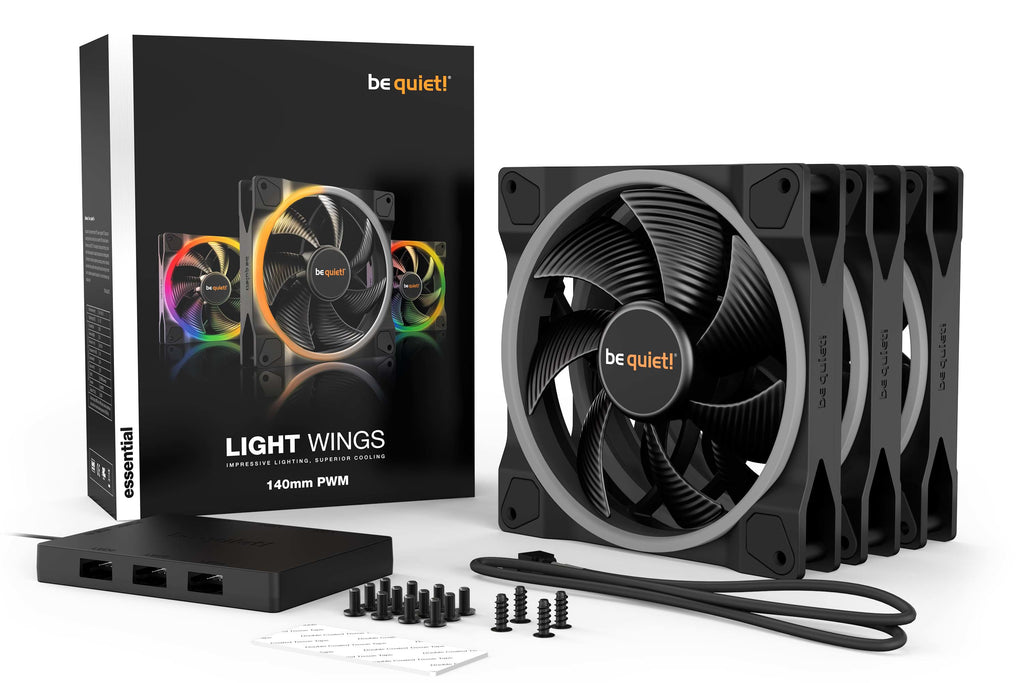 be quiet! Light Wings | 140mm PWM Triple Pack Carcasa del ordenador Ventilador 14 cm Negro 1 pieza(s) (6)