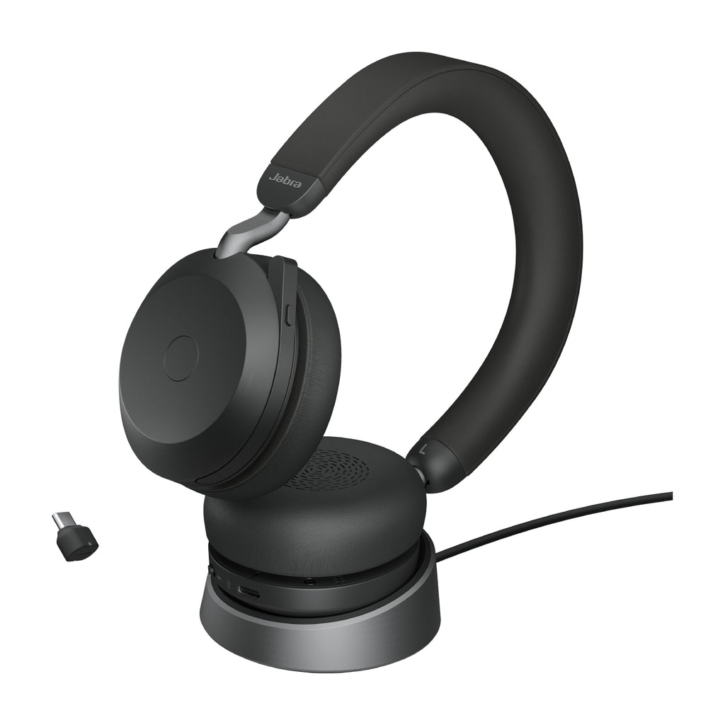 Jabra Evolve2 75 Auriculares Inalámbrico Diadema Oficina/Centro de llamadas USB Tipo C Bluetooth Base de carga Negro (4)