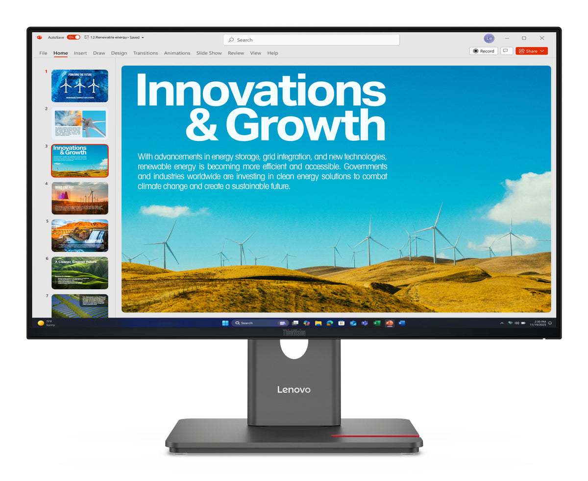 Lenovo ThinkVision P24QD-40 pantalla para PC 60,5 cm (23.8") 2560 x 1440 Pixeles Quad HD LCD Negro (2)