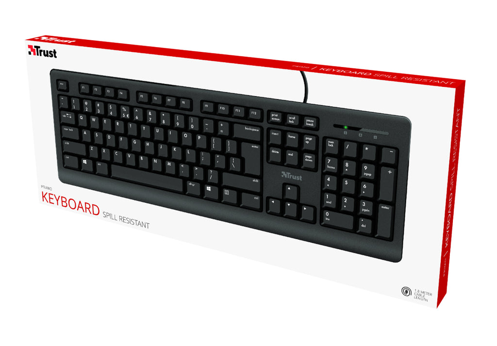 Trust Primo teclado Médico USB Nórdico Negro (9)