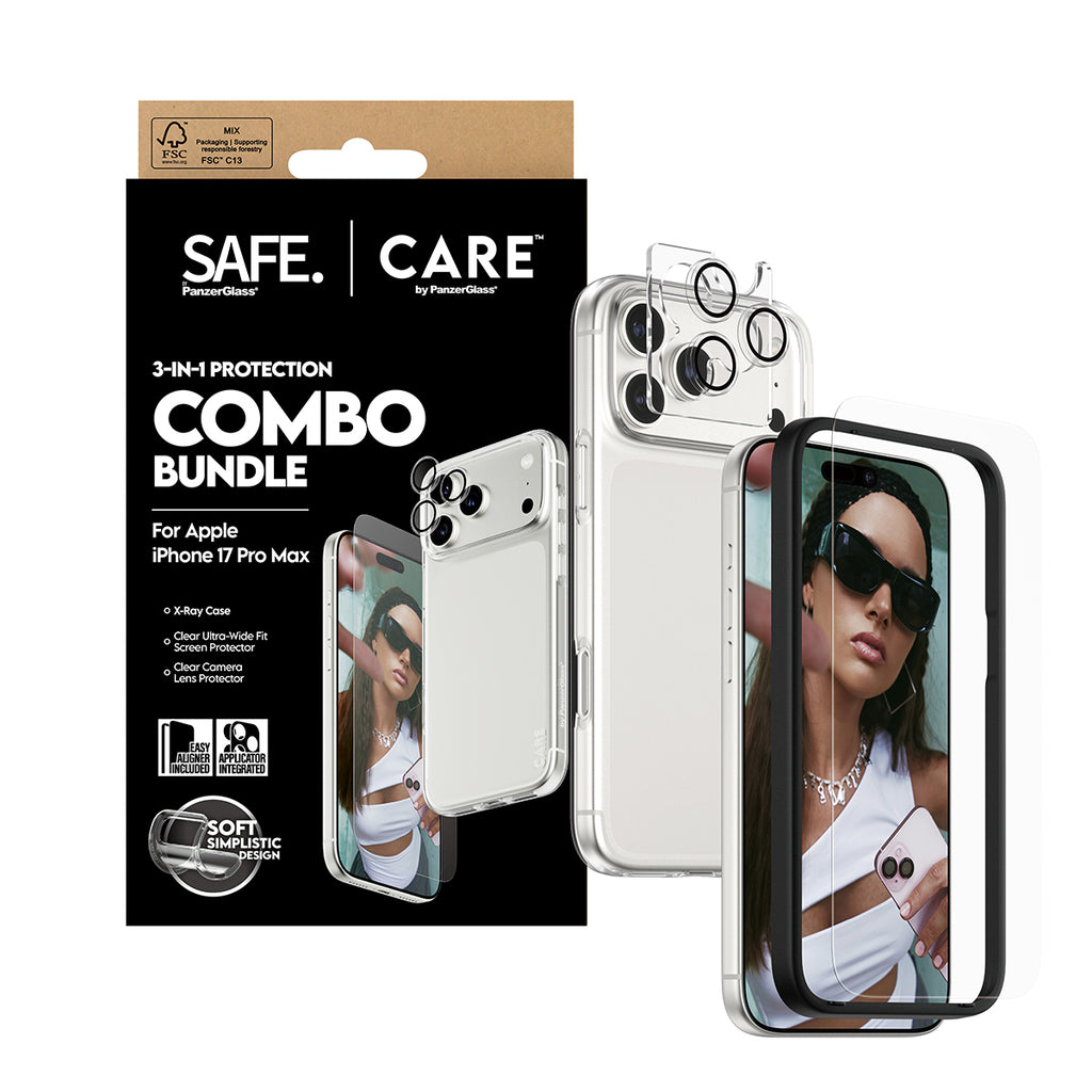 PanzerGlass SAFE. | CARE™ by ® 3-in-1 Combo Bundle iPhone 17 Pro Max Protector de pantalla Apple 1 pieza(s) (5)