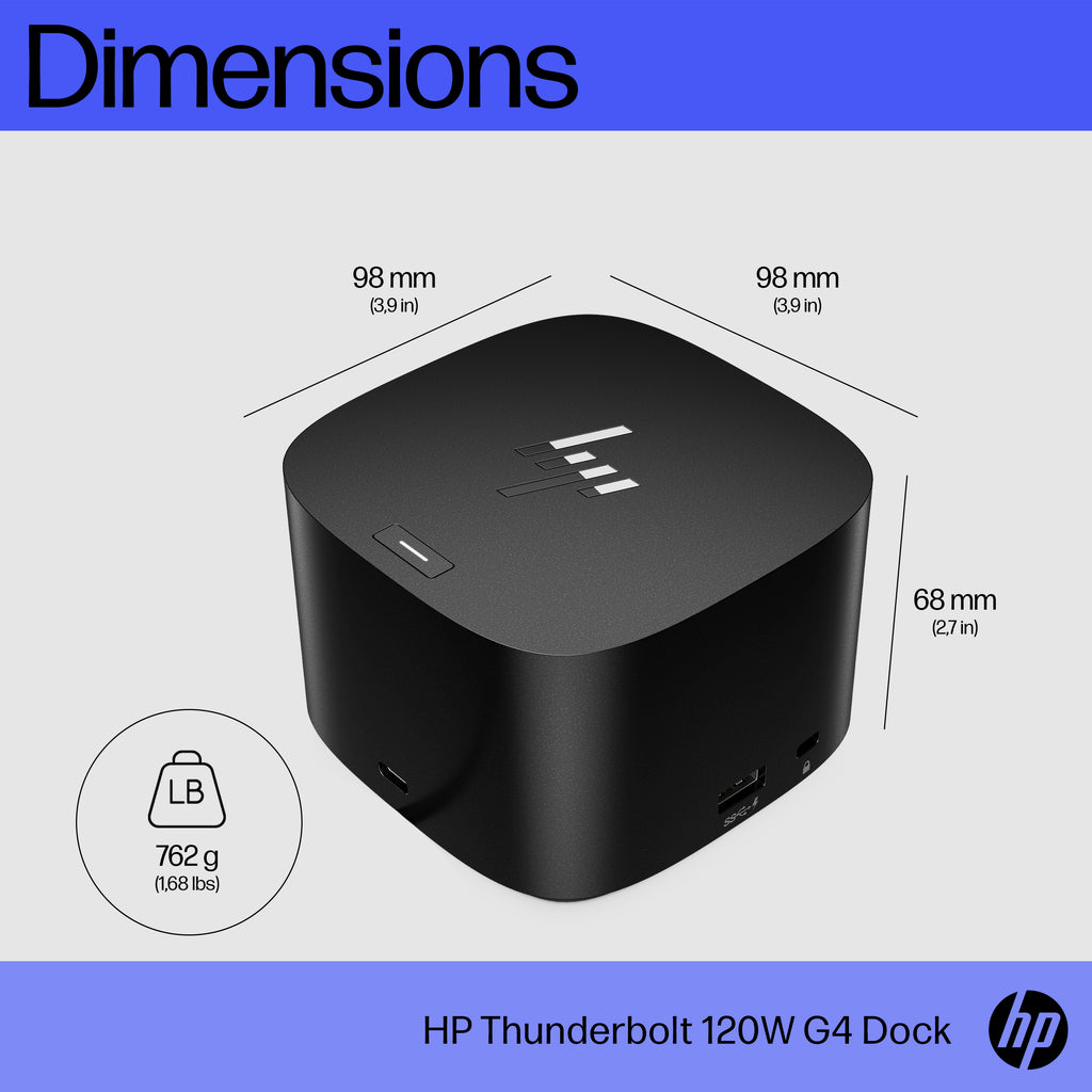 HP Thunderbolt 120W G4 Dock Wired Thunderbolt 4 Black (6)