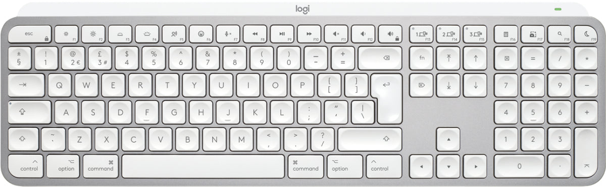 Logitech MX Keys S for Mac teclado Oficina RF Wireless + Bluetooth QWERTY Inglés (920-011636)